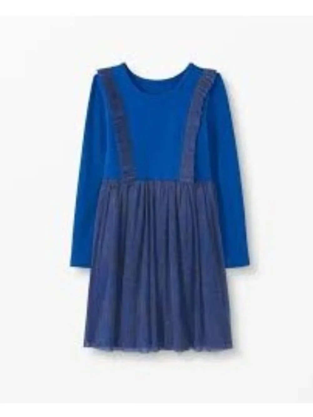 Hanna Andersson Baltic Blue Sparkle Tulle Dress, Size 6/7